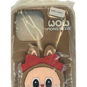WOW Monsters iPhone 16 Pro Max‎ Case Brown Cute Cartoon Character Cover